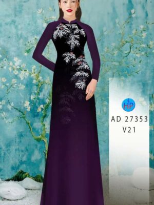 Vải Áo Dài Hoa In 3D AD 27353