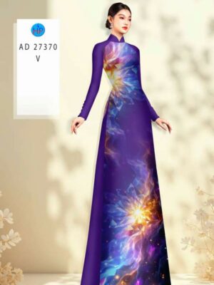 Vải Áo Dài Hoa In 3D AD 27370