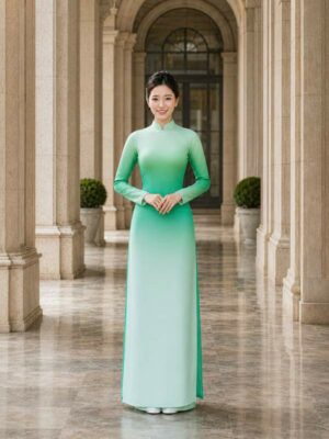 Vải Áo Dài Chuyển Sắc AD BT001