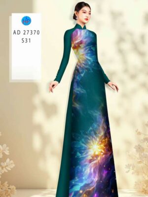 Vải Áo Dài Hoa In 3D AD 27370