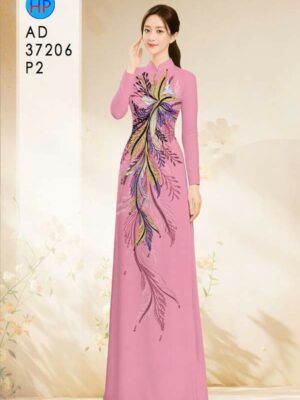 Vải Áo Dài Hoa In 3D AD 37206