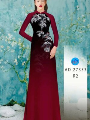 Vải Áo Dài Hoa In 3D AD 27353