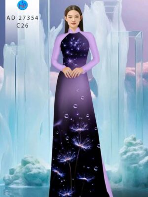 Vải Áo Dài Hoa Bồ Công Anh AD 27354