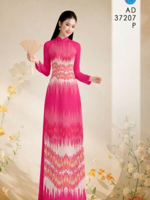 Vải Áo Dài Hoa In 3D AD 37207