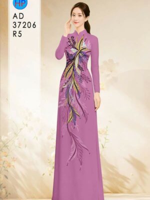 Vải Áo Dài Hoa In 3D AD 37206