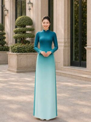 Vải Áo Dài Chuyển Sắc AD BT001