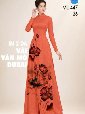 Vải Áo Dài Hoa In 4D AD ML447