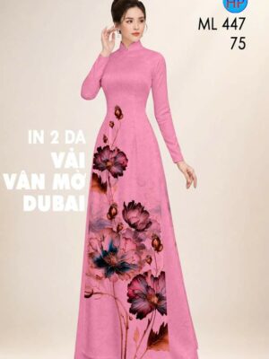 Vải Áo Dài Hoa In 4D AD ML447