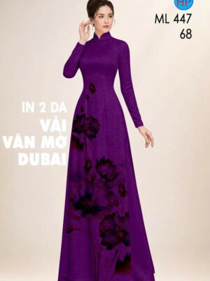 Vải Áo Dài Hoa In 4D AD ML447