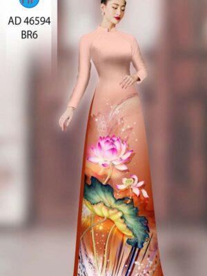 Vải Áo Dài Hoa Sen AD 46594