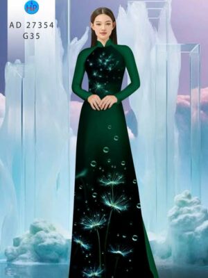 Vải Áo Dài Hoa Bồ Công Anh AD 27354