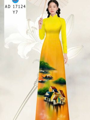 Vải Áo Dài Phong Cảnh AD 17124