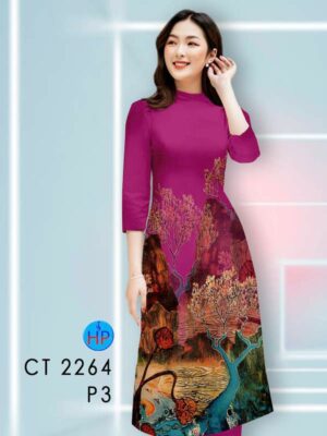 Vải Áo Dài Cách Tân Phong Cảnh AD CT2264