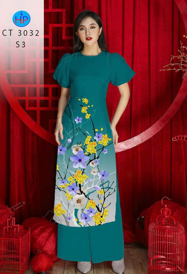 Vải Áo Dài Hoa Mai AD CT 3032-1
