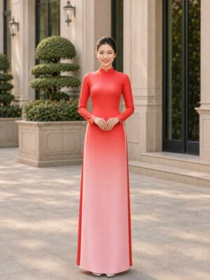 Vải Áo Dài Chuyển Sắc AD BT001