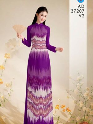 Vải Áo Dài Hoa In 3D AD 37207