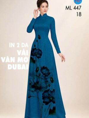 Vải Áo Dài Hoa In 4D AD ML447