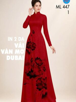 Vải Áo Dài Hoa In 4D AD ML447