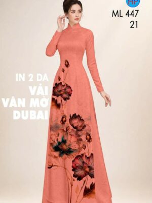 Vải Áo Dài Hoa In 4D AD ML447