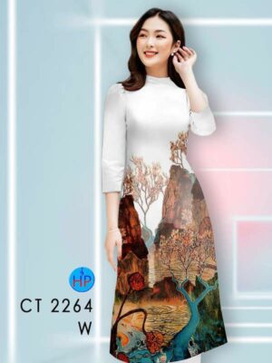 Vải Áo Dài Cách Tân Phong Cảnh AD CT2264