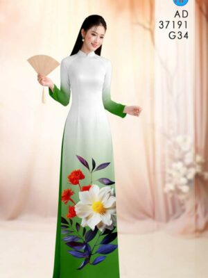 Vải Áo Dài Hoa Cúc AD 37191