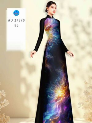 Vải Áo Dài Hoa In 3D AD 27370