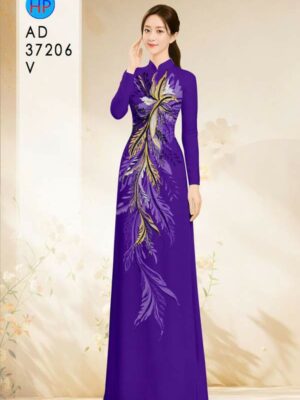 Vải Áo Dài Hoa In 3D AD 37206