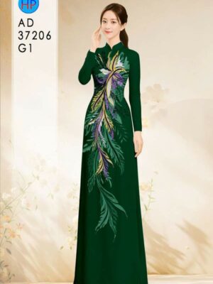 Vải Áo Dài Hoa In 3D AD 37206