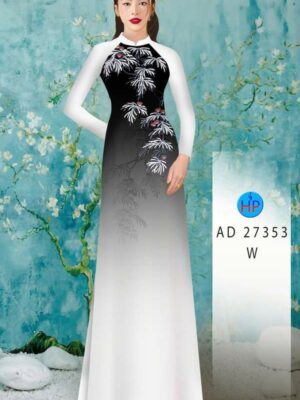 Vải Áo Dài Hoa In 3D AD 27353