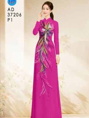 Vải Áo Dài Hoa In 3D AD 37206