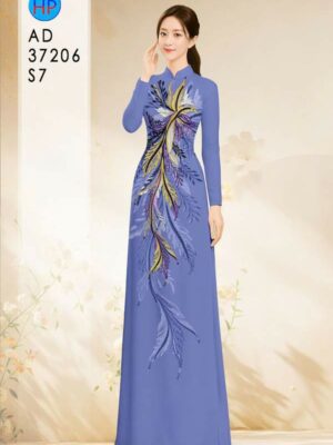 Vải Áo Dài Hoa In 3D AD 37206