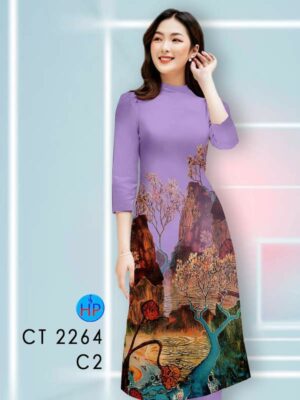 Vải Áo Dài Cách Tân Phong Cảnh AD CT2264