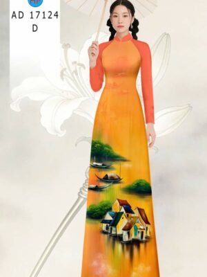 Vải Áo Dài Phong Cảnh AD 17124