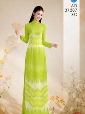 Vải Áo Dài Hoa In 3D AD 37207