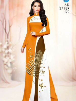 Vải Áo Dài Hoa In 3D AD 37189