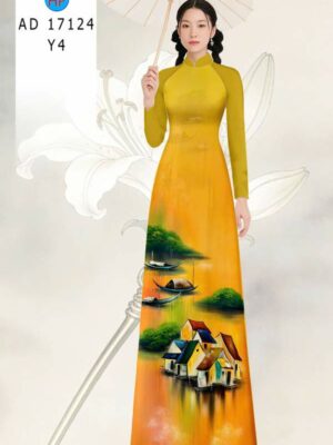 Vải Áo Dài Phong Cảnh AD 17124