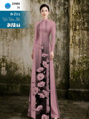 Vải Áo Dài Hoa In 4D AD LY455