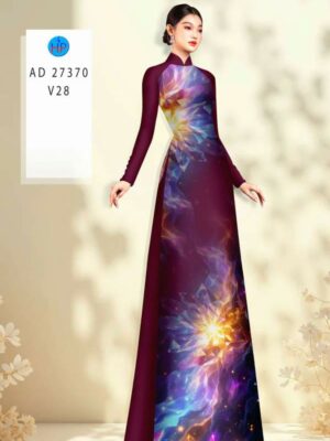 Vải Áo Dài Hoa In 3D AD 27370