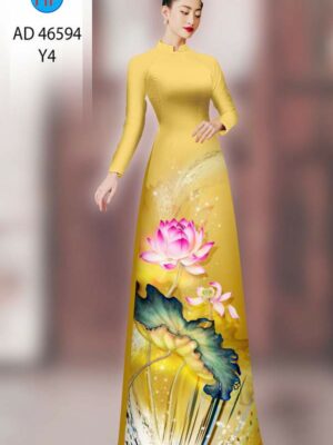 Vải Áo Dài Hoa Sen AD 46594