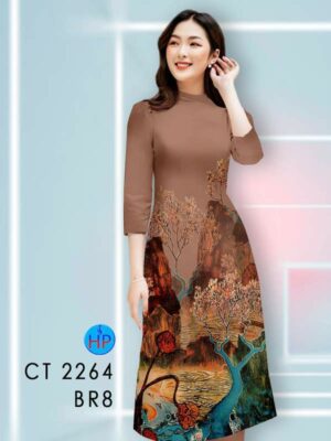 Vải Áo Dài Cách Tân Phong Cảnh AD CT2264