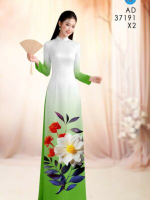 Vải Áo Dài Hoa Cúc AD 37191