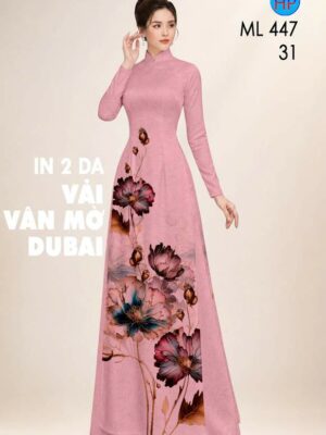 Vải Áo Dài Hoa In 4D AD ML447