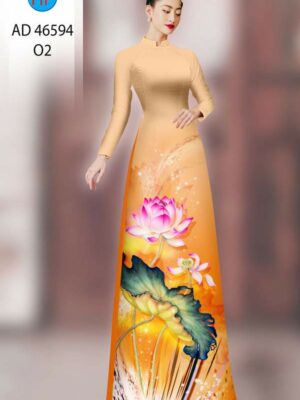 Vải Áo Dài Hoa Sen AD 46594