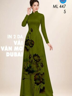 Vải Áo Dài Hoa In 4D AD ML447