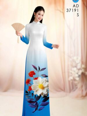 Vải Áo Dài Hoa Cúc AD 37191