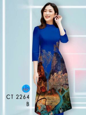 Vải Áo Dài Cách Tân Phong Cảnh AD CT2264