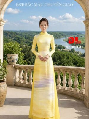 Vải Áo Dài Chuyển Sắc AD BT3031
