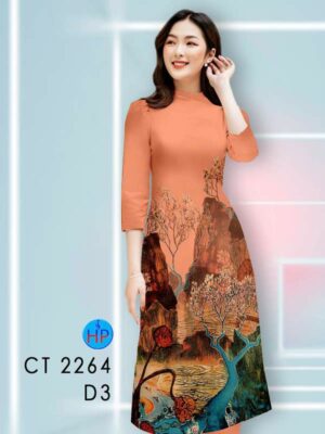 Vải Áo Dài Cách Tân Phong Cảnh AD CT2264