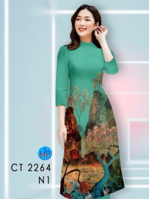 Vải Áo Dài Cách Tân Phong Cảnh AD CT2264