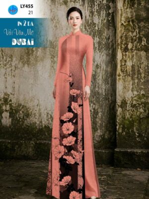 Vải Áo Dài Hoa In 4D AD LY455